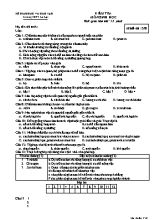 Đề kiểm tra 15 phút môn Sinh học Lớp 10 (Ban cơ bản) - Mã đề 358 - Trường THPT Lê Lợi